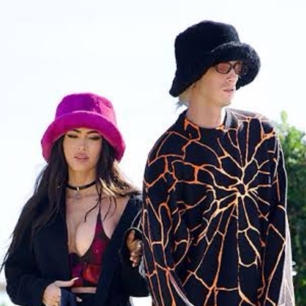 Pink Faux Fur Bucket Hat